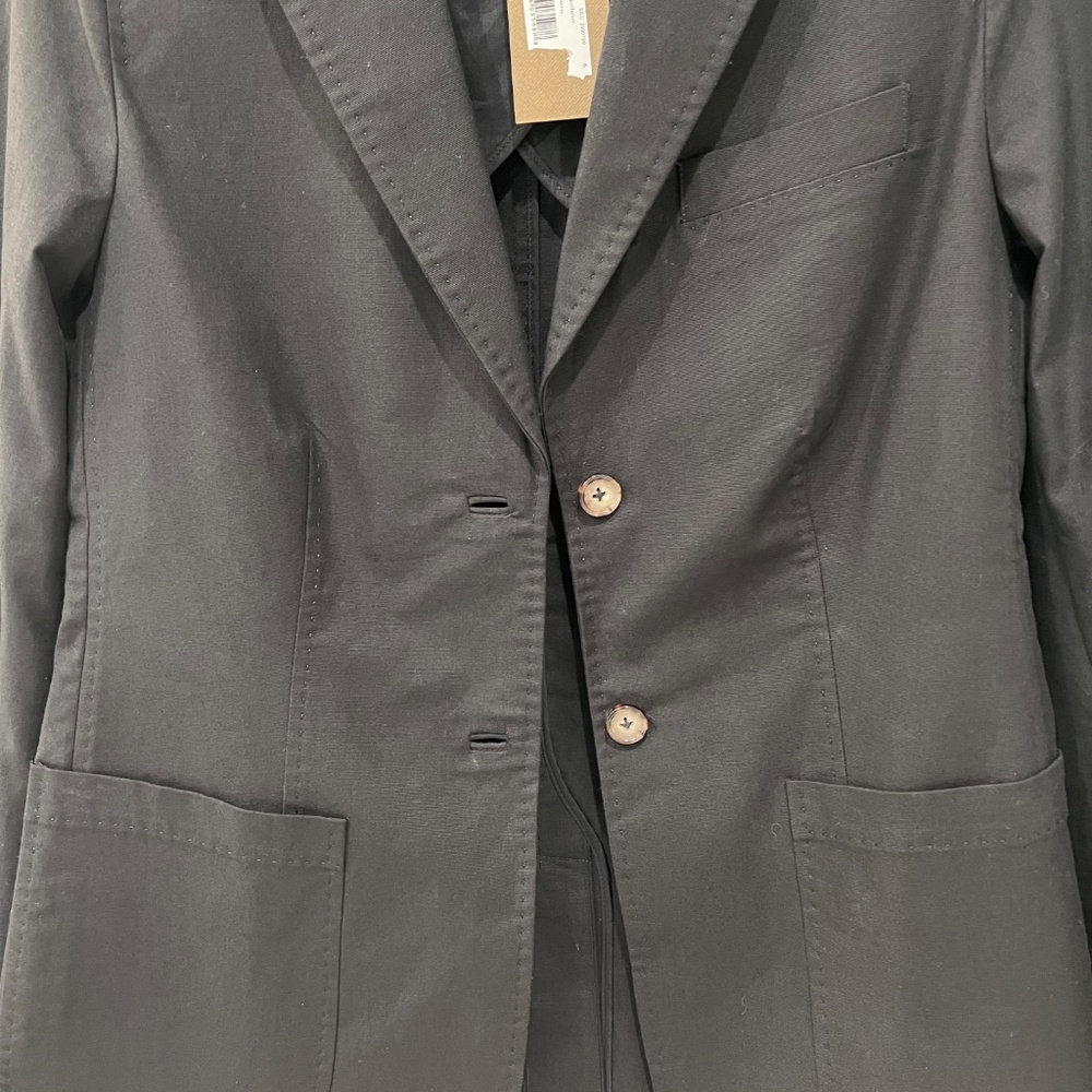 NWT ANN MASHBURN SARAH STRETCH CANVAS JACKET, Black Sz 6 - Picture 8 of 15